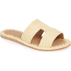 Jeffrey Campbell Ernon Raffia Slide Sandals